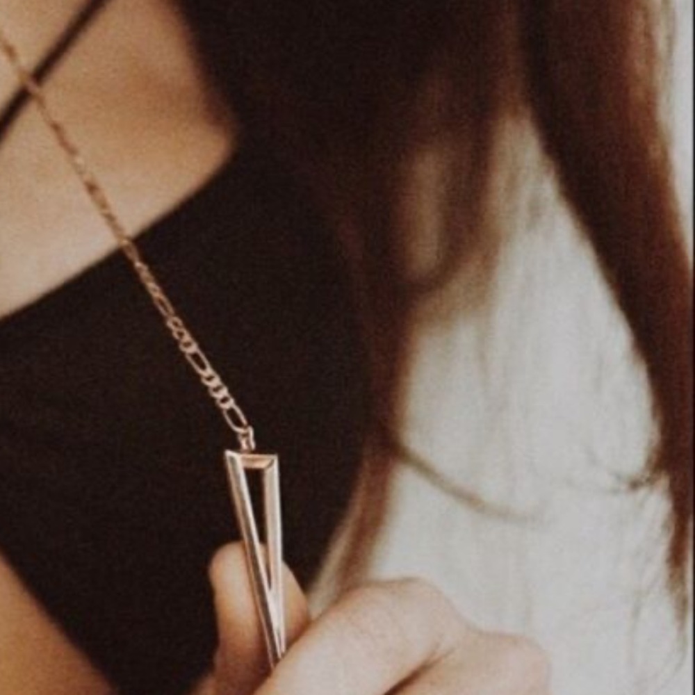 LUV AJ Saber Lariat Pendant Necklace - Rose Gold